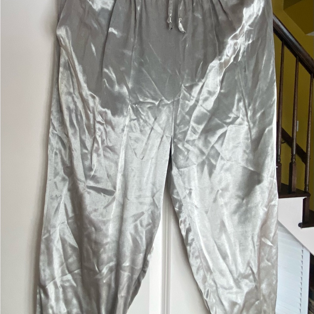 Harlow Metallic Gray Joggers